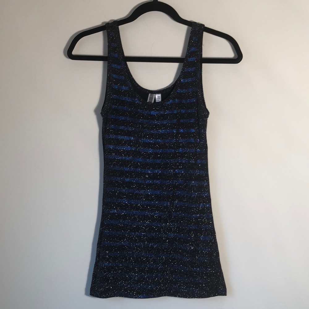 Black and blue sparkly BKE tank